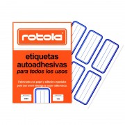 ETIQUETA ROTOLA BORDE AZUL